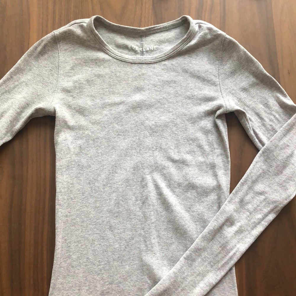 Everlane Luxe Rib Long Sleeve Crew